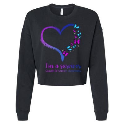 I'm A Survivor Suicide Prevention Awareness Cropped Pullover Crew