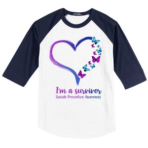 I'm A Survivor Suicide Prevention Awareness Baseball Sleeve Shirt