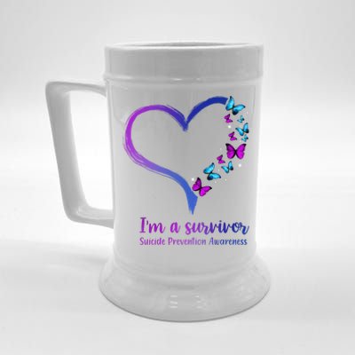 I'm A Survivor Suicide Prevention Awareness Beer Stein