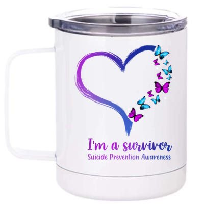 I'm A Survivor Suicide Prevention Awareness 12 oz Stainless Steel Tumbler Cup