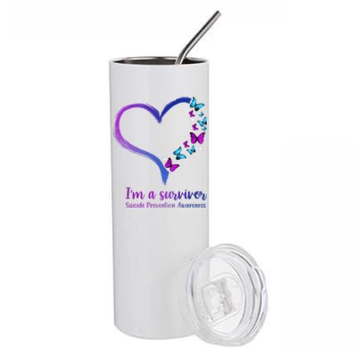 I'm A Survivor Suicide Prevention Awareness Stainless Steel Tumbler