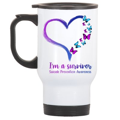 I'm A Survivor Suicide Prevention Awareness Stainless Steel Travel Mug