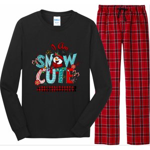 I Am Snow Cute Christmas Snow Funny Bus Driver Gift Long Sleeve Pajama Set