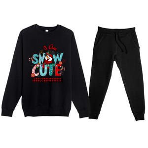 I Am Snow Cute Christmas Snow Funny Bus Driver Gift Premium Crewneck Sweatsuit Set