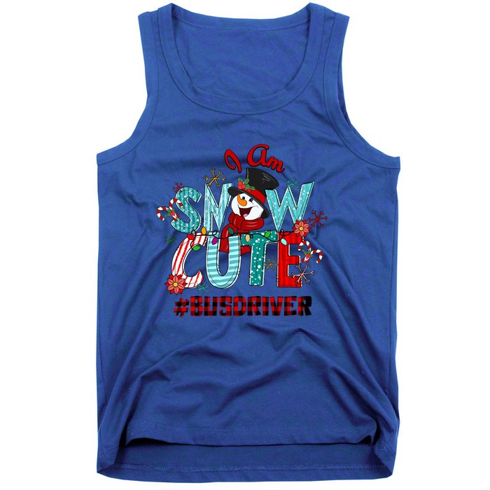 I Am Snow Cute Christmas Snow Funny Bus Driver Gift Tank Top