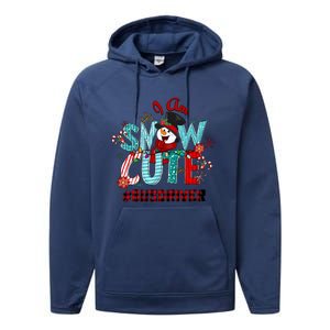 I Am Snow Cute Christmas Snow Funny Bus Driver Gift Performance Fleece Hoodie