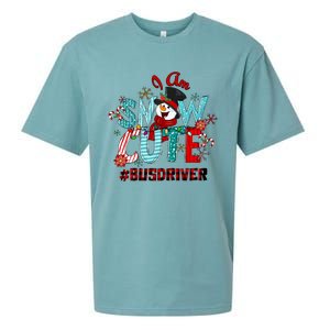 I Am Snow Cute Christmas Snow Funny Bus Driver Gift Sueded Cloud Jersey T-Shirt