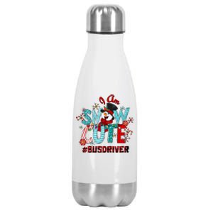 I Am Snow Cute Christmas Snow Funny Bus Driver Gift Stainless Steel Insulated Water Bottle