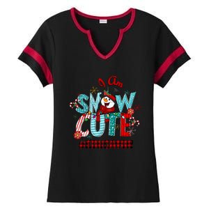 I Am Snow Cute Christmas Snow Funny Educator Funny Gift Ladies Halftime Notch Neck Tee