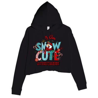 I Am Snow Cute Christmas Snow Funny Educator Funny Gift Crop Fleece Hoodie