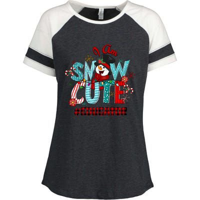 I Am Snow Cute Christmas Snow Funny Educator Funny Gift Enza Ladies Jersey Colorblock Tee