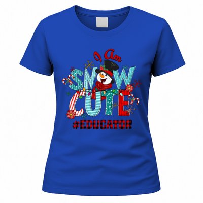 I Am Snow Cute Christmas Snow Funny Educator Funny Gift Women's T-Shirt