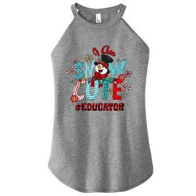 I Am Snow Cute Christmas Snow Funny Educator Funny Gift Women's Perfect Tri Rocker Tank