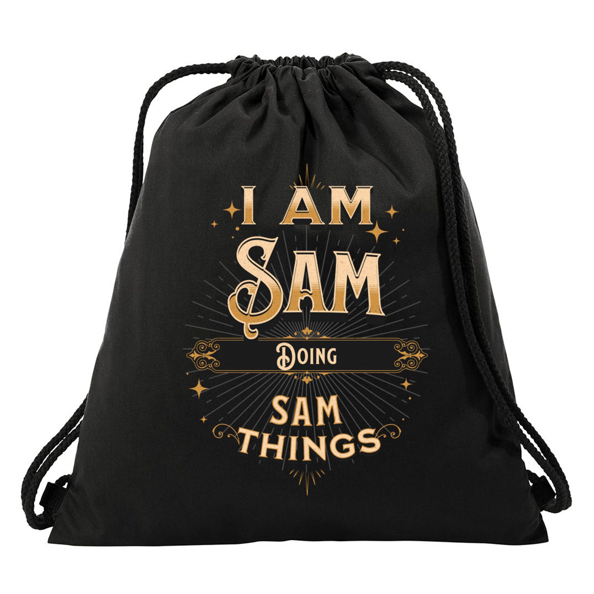 I Am Sam Doing Sam Things Funny Celebration Cool Gift Drawstring Bag