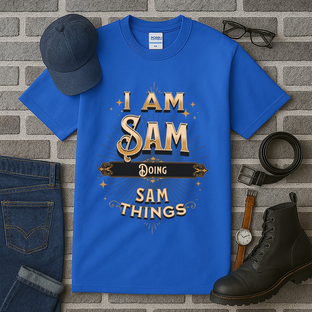 I Am Sam Doing Sam Things Funny Celebration Cool Gift Tall T-Shirt