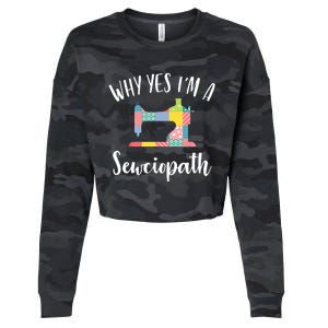 Im A Sewciopath Funny Sewing Lover Gift Idea Cropped Pullover Crew