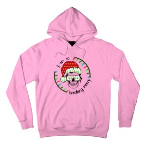 I Am So Freaking Merry Christmas Lights Skull With Santa Hat Gift Hoodie