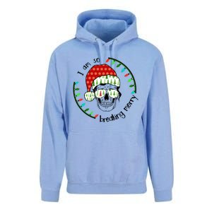 I Am So Freaking Merry Christmas Lights Skull With Santa Hat Gift Unisex Surf Hoodie