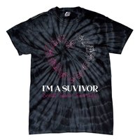 I'm A Survivor Breast Cancer Awareness Pink Butterfly Heart Tie-Dye T-Shirt