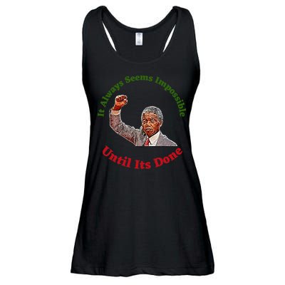 It Always Seems Impossible Until Its Done Nelson Mandela Day Ladies Essential Flowy Tank