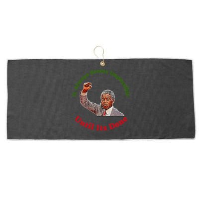 It Always Seems Impossible Until Its Done Nelson Mandela Day Large Microfiber Waffle Golf Towel