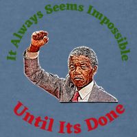 It Always Seems Impossible Until Its Done Nelson Mandela Day Garment-Dyed Sweatshirt