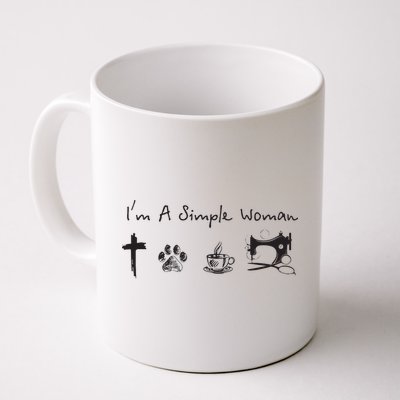 Im A Simple Woman Jesus Dog Coffee Sewing Mug