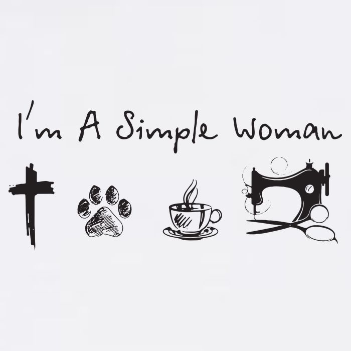 Im A Simple Woman Jesus Dog Coffee Sewing Beanie