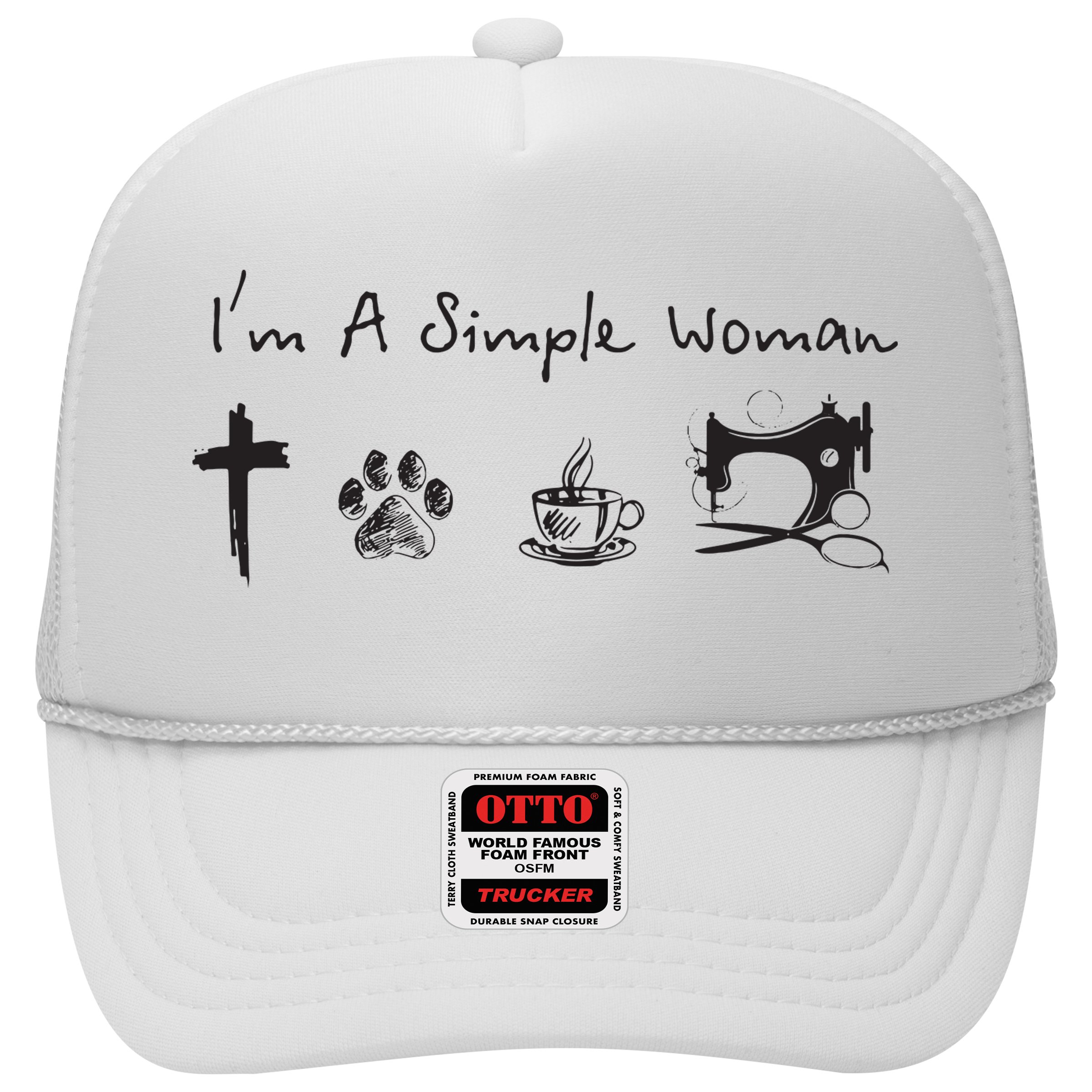 Im A Simple Woman Jesus Dog Coffee Sewing Hat