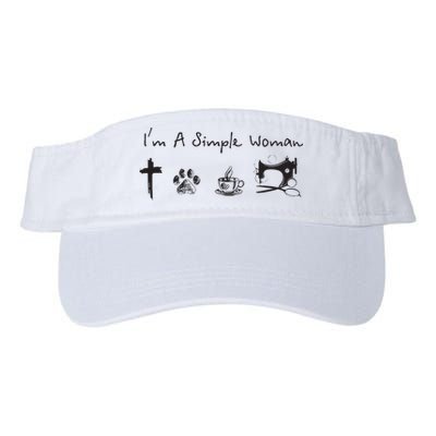 Im A Simple Woman Jesus Dog Coffee Sewing Visor
