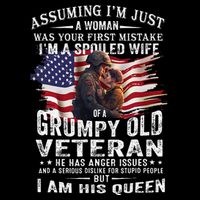 IM A Spoiled Wife Of A Grumpy Old Veteran Husband Wife Backpack