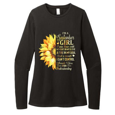 Im A September Girl Sunflower Birthday Womens CVC Long Sleeve Shirt