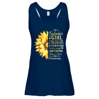 Im A September Girl Sunflower Birthday Ladies Essential Flowy Tank