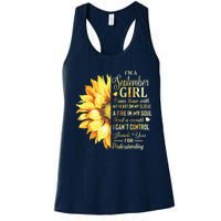 Im A September Girl Sunflower Birthday Women's Racerback Tank