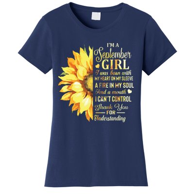 Im A September Girl Sunflower Birthday Women's T-Shirt