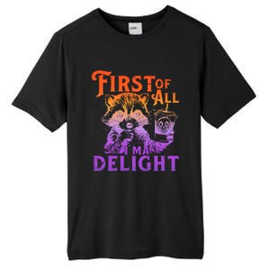 I Am So Feral First Of All I Am A Delight Halloween Racoon Tall Fusion ChromaSoft Performance T-Shirt