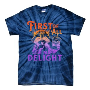 I Am So Feral First Of All I Am A Delight Halloween Racoon Tie-Dye T-Shirt