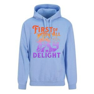 I Am So Feral First Of All I Am A Delight Halloween Racoon Unisex Surf Hoodie