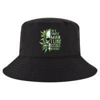 IM A Simple Man I Like Doobies And Boobies Skull Weed Cool Comfort Performance Bucket Hat
