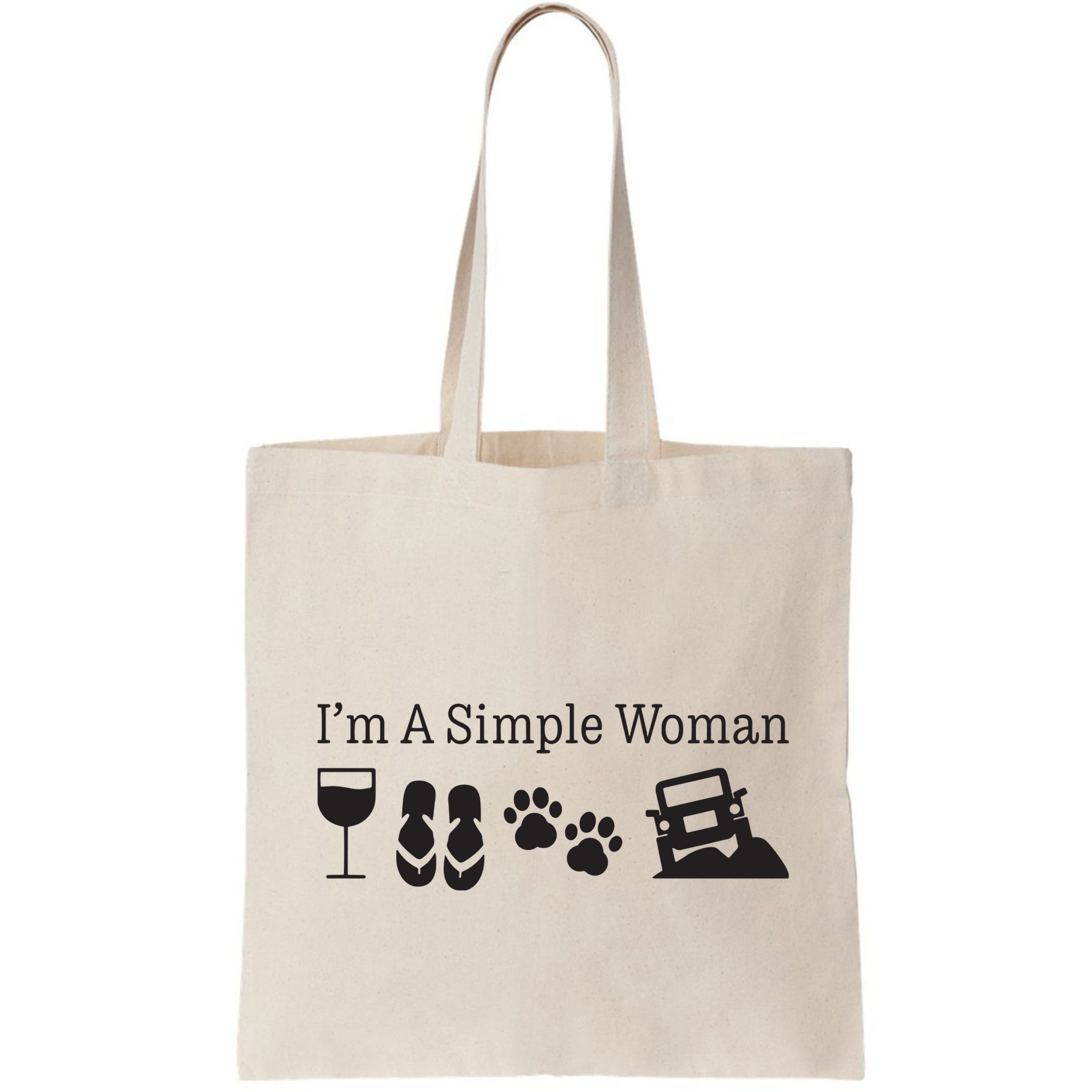 Im A Simple Woman Love Wine Flip Flops Dog Bag