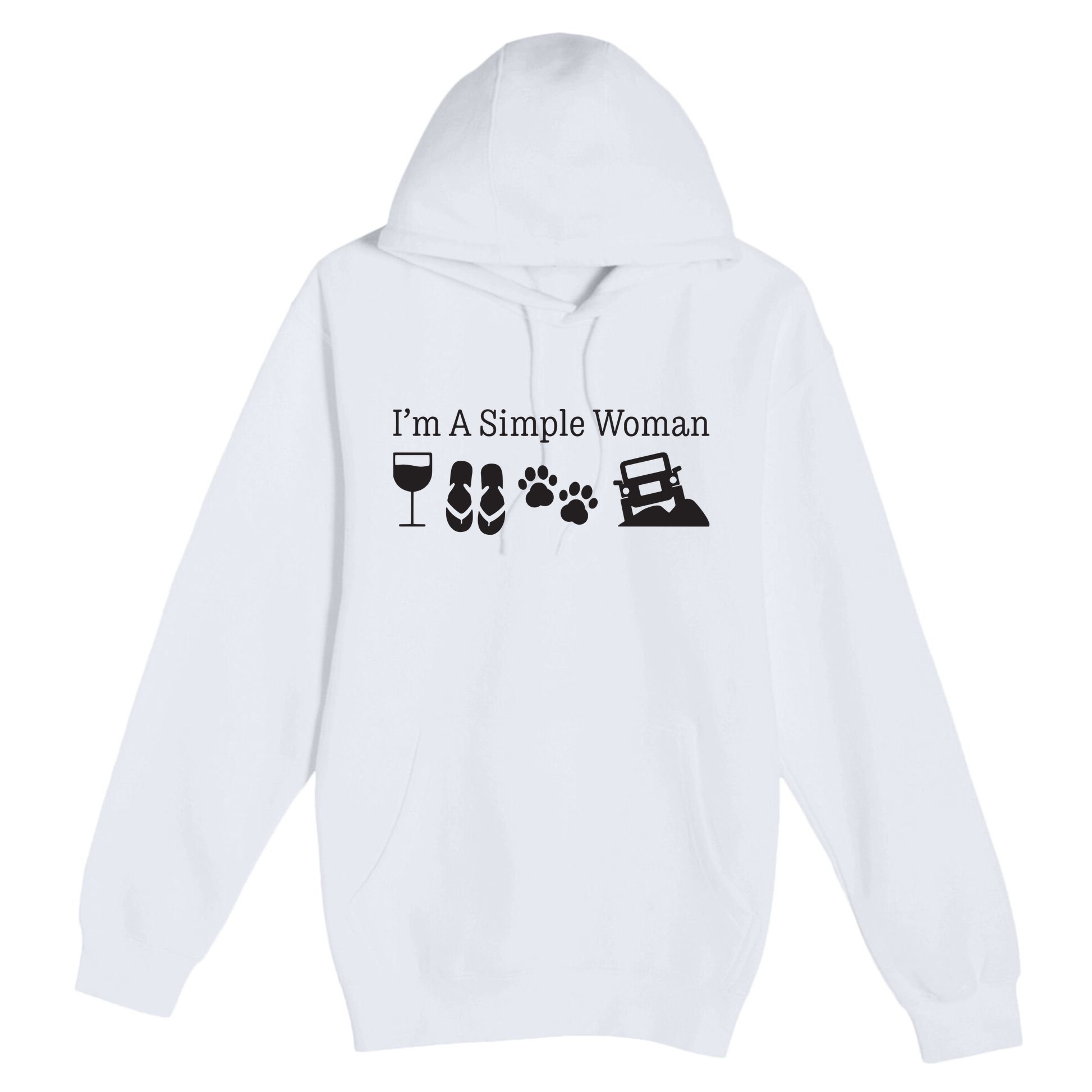 Im A Simple Woman Love Wine Flip Flops Dog Premium Pullover Hoodie