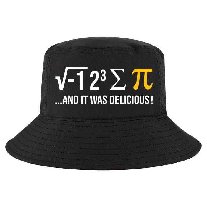 I Ate Some Pie And It Was Delicious Funny Pi Day Math Pun Cool Comfort Performance Bucket Hat