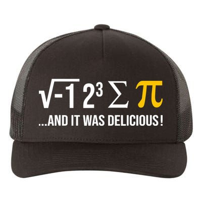 I Ate Some Pie And It Was Delicious Funny Pi Day Math Pun Yupoong Adult 5-Panel Trucker Hat