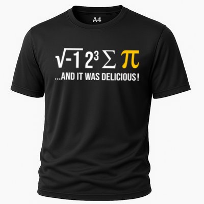 I Ate Some Pie And It Was Delicious Funny Pi Day Math Pun Performance Shirt