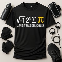 I Ate Some Pie And It Was Delicious Funny Pi Day Math Pun Performance Shirt