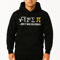 I Ate Some Pie And It Was Delicious Funny Pi Day Math Pun Hoodie