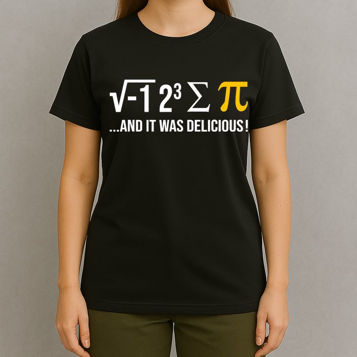 I Ate Some Pie And It Was Delicious Funny Pi Day Math Pun T-Shirt