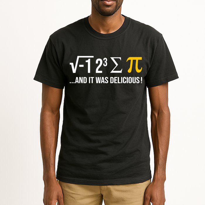 I Ate Some Pie And It Was Delicious Funny Pi Day Math Pun Tall T-Shirt