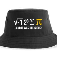 I Ate Some Pie And It Was Delicious Funny Pi Day Math Pun Sustainable Bucket Hat