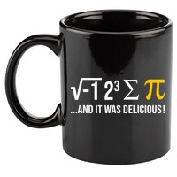 I Ate Some Pie And It Was Delicious Funny Pi Day Math Pun 11oz C Handle Ceramic Mug
